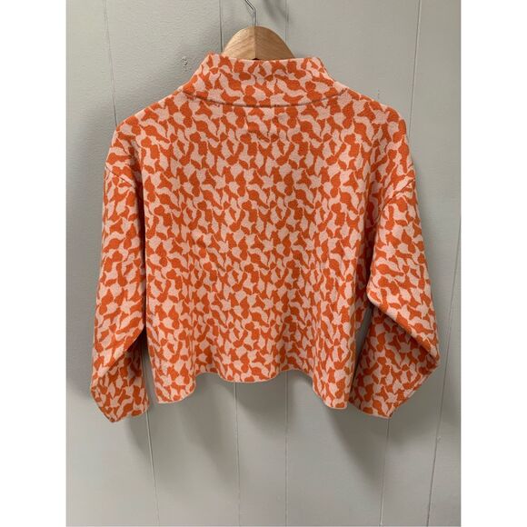 Maeve Anthropologie The Carys Sweater Orange Mock  Neck Long Sleeves Size Small - Picture 4 of 8